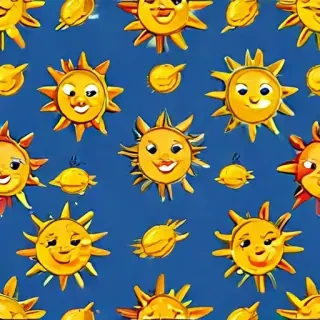cartoon suns
