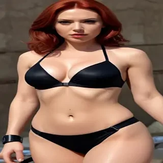 black widow in bikini