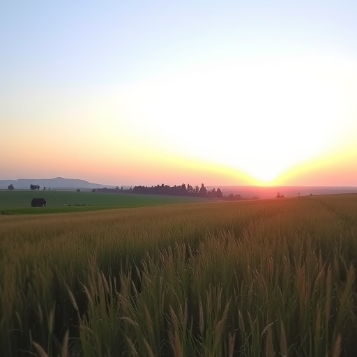 Create a high-resolution image of a serene landscape at sunrise with soft pastel colors in the sky, using a Canon EOS R5 camera, 24mm lens, aperture f/8, shutter speed 1/60s, ISO 100, wide-angle view, and soft focus to enhance detail and depth.