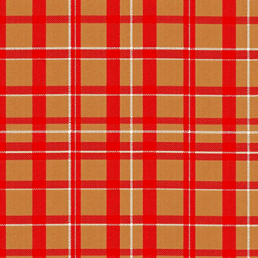 Create a vibrant red plaid pattern with white lines, high resolution 300 DPI, 50mm lens, shot from a top-down angle, using a DSLR camera with a shallow depth of field to enhance texture details.