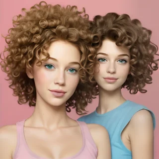 cartoon characters with curly hair