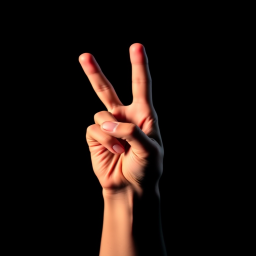 Create a high-contrast, stylized vector illustration of a raised hand displaying the number four, using a digital art style with sharp lines and solid colors, shot with a 50mm lens at f/1.8, in a studio lighting setup to enhance shadows and depth, using a DSLR camera.