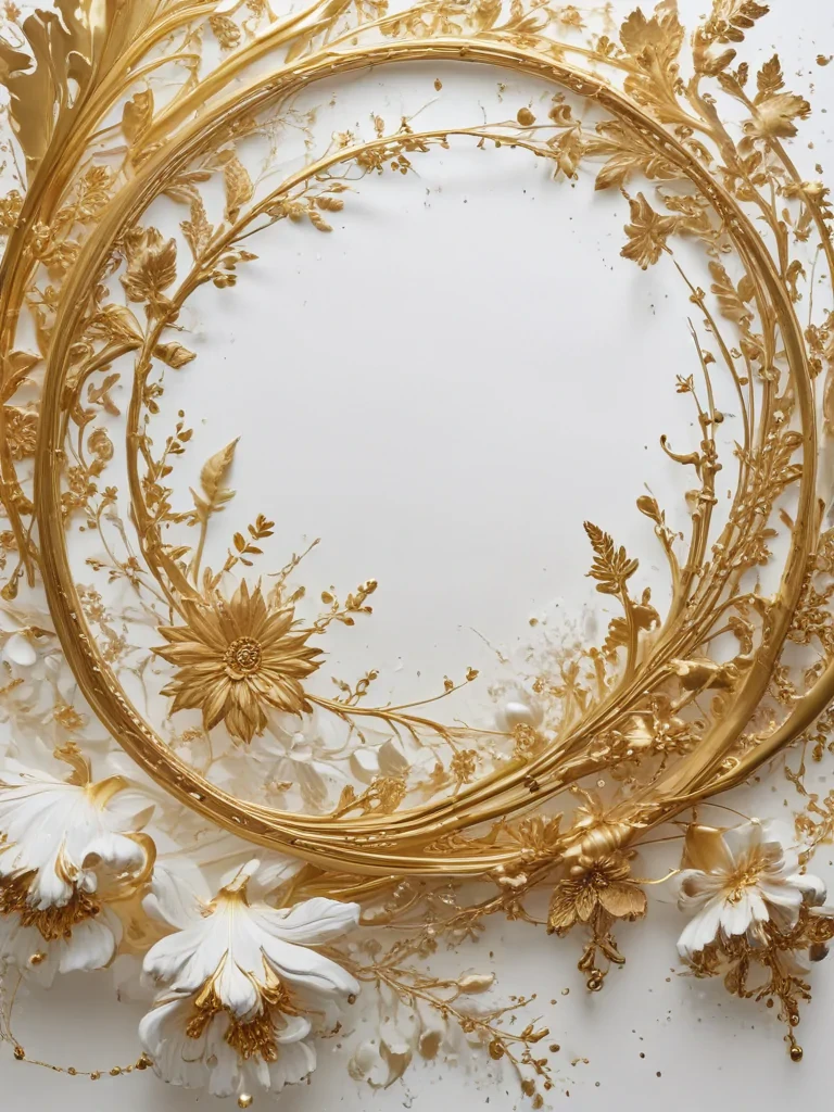 white background gold
