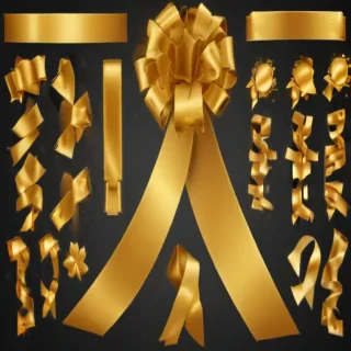 gold ribbon clipart
