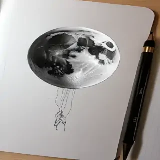moon sketch