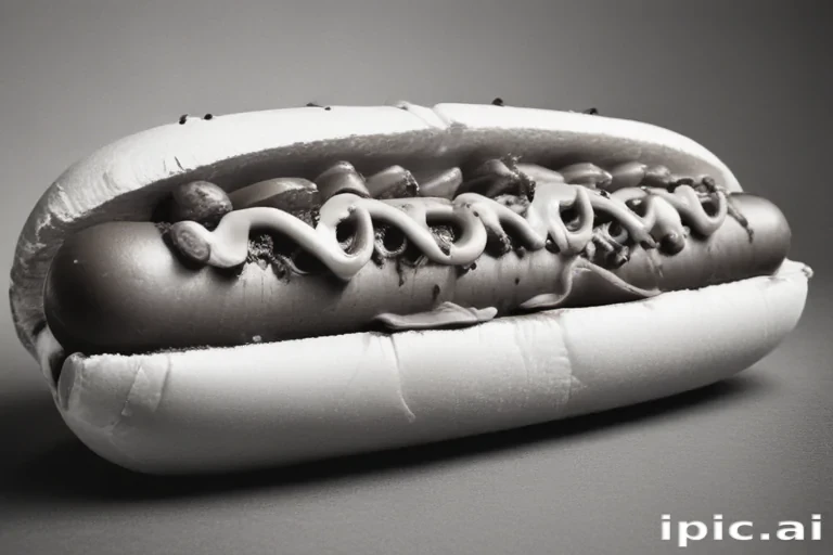 hot dog clipart black and white
