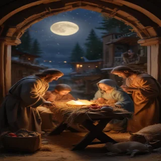 manger scene images free