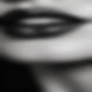 lips black and white clipart