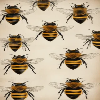free vintage bee printables