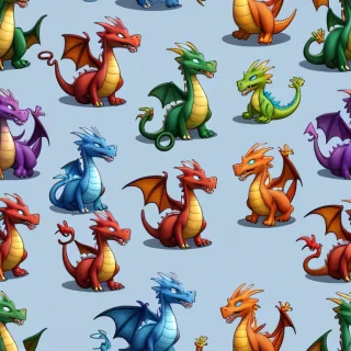 cartoon dragons
