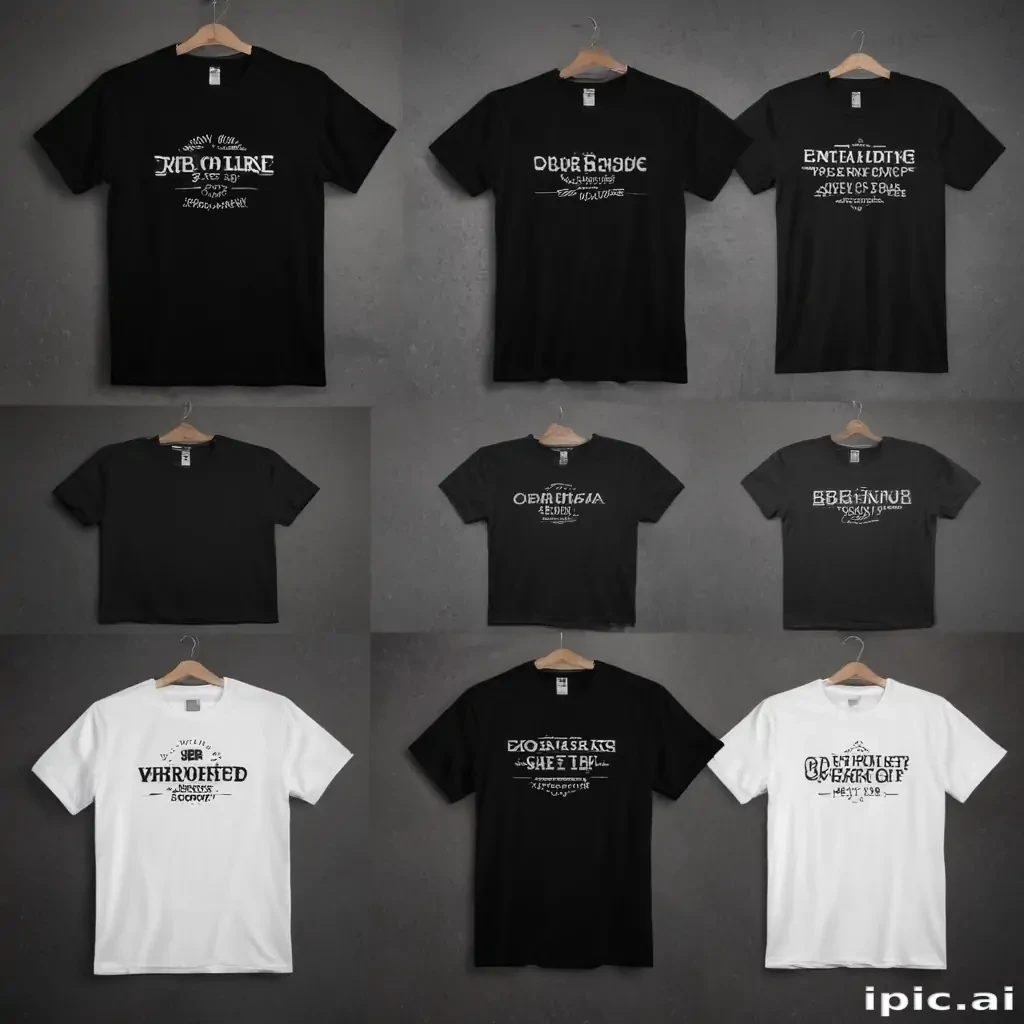 black t-shirt mockup