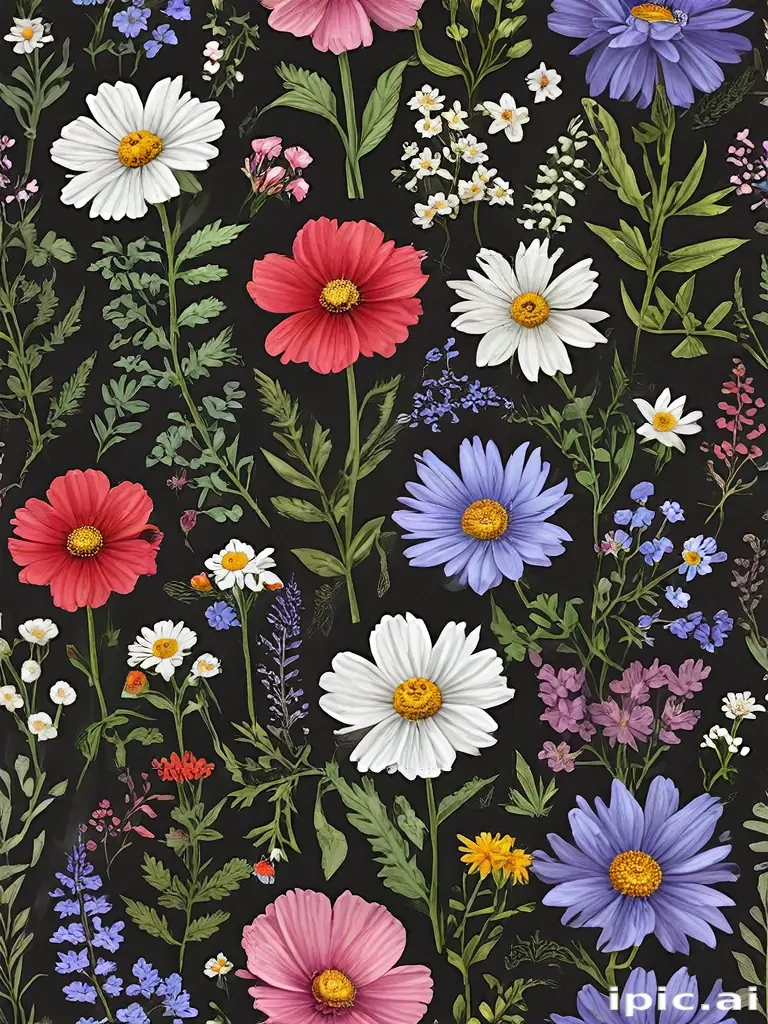 wildflowers transparent background