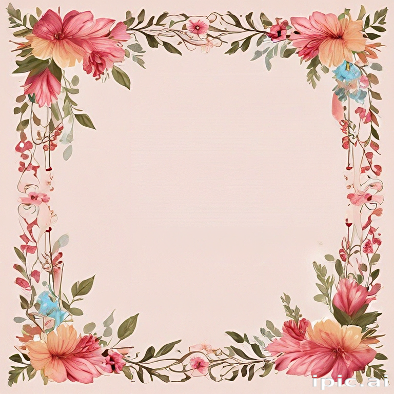 Elegant Floral Frame Design Perfect for Invitations and Special Occasions