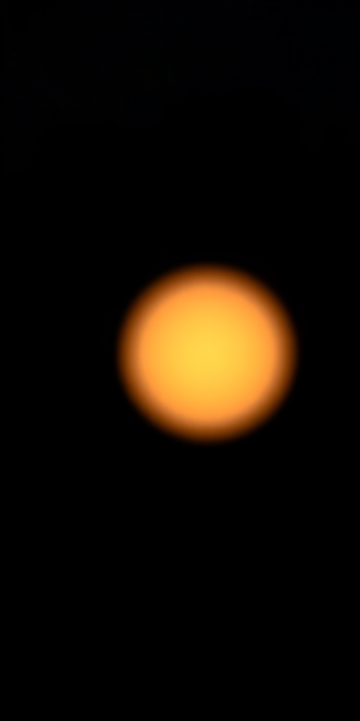 Generate a soft glowing orb with a dark background, captured with a Canon EOS 5D Mark IV, 50mm lens, aperture f/1.8, ISO 100, shooting at dusk with a slight vignette effect to enhance the illumination around the edges.