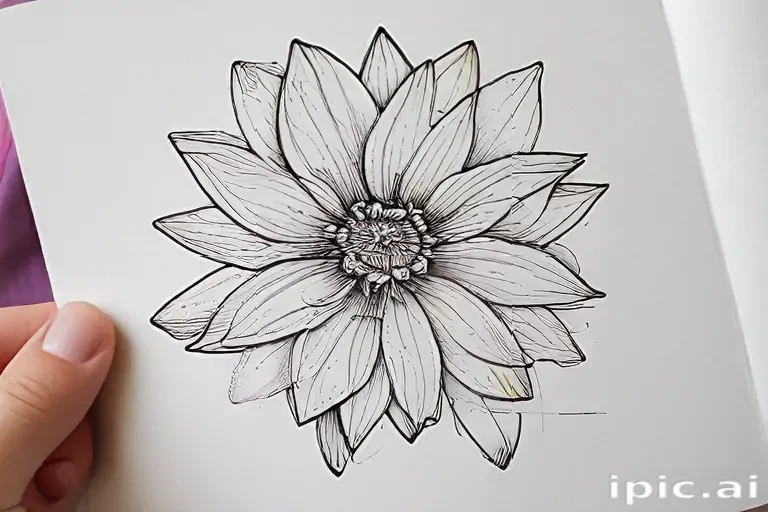 flower line work