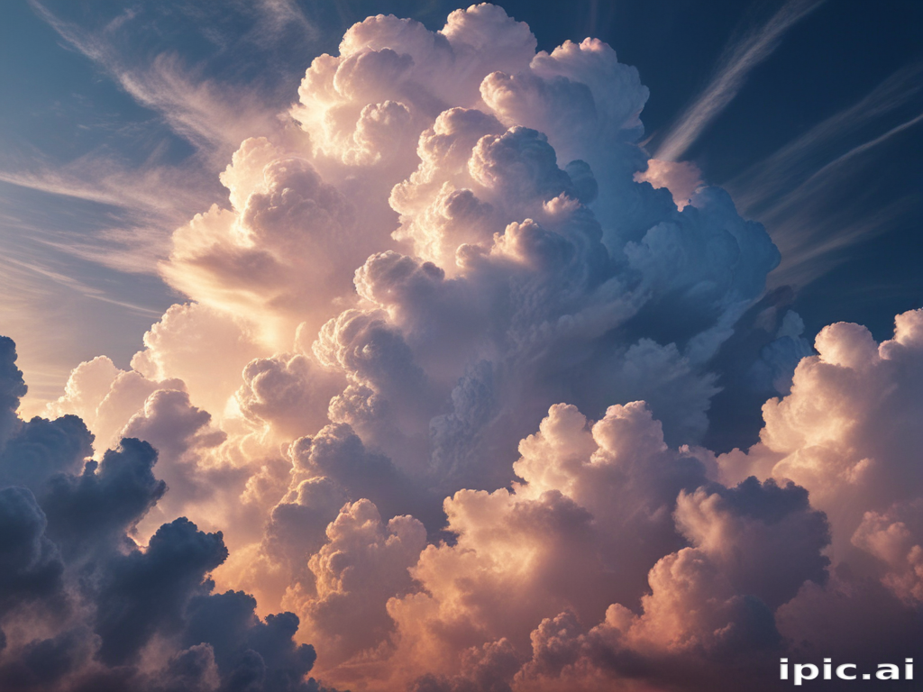 Majestic Clouds Illuminated by the Golden Light of Sunset