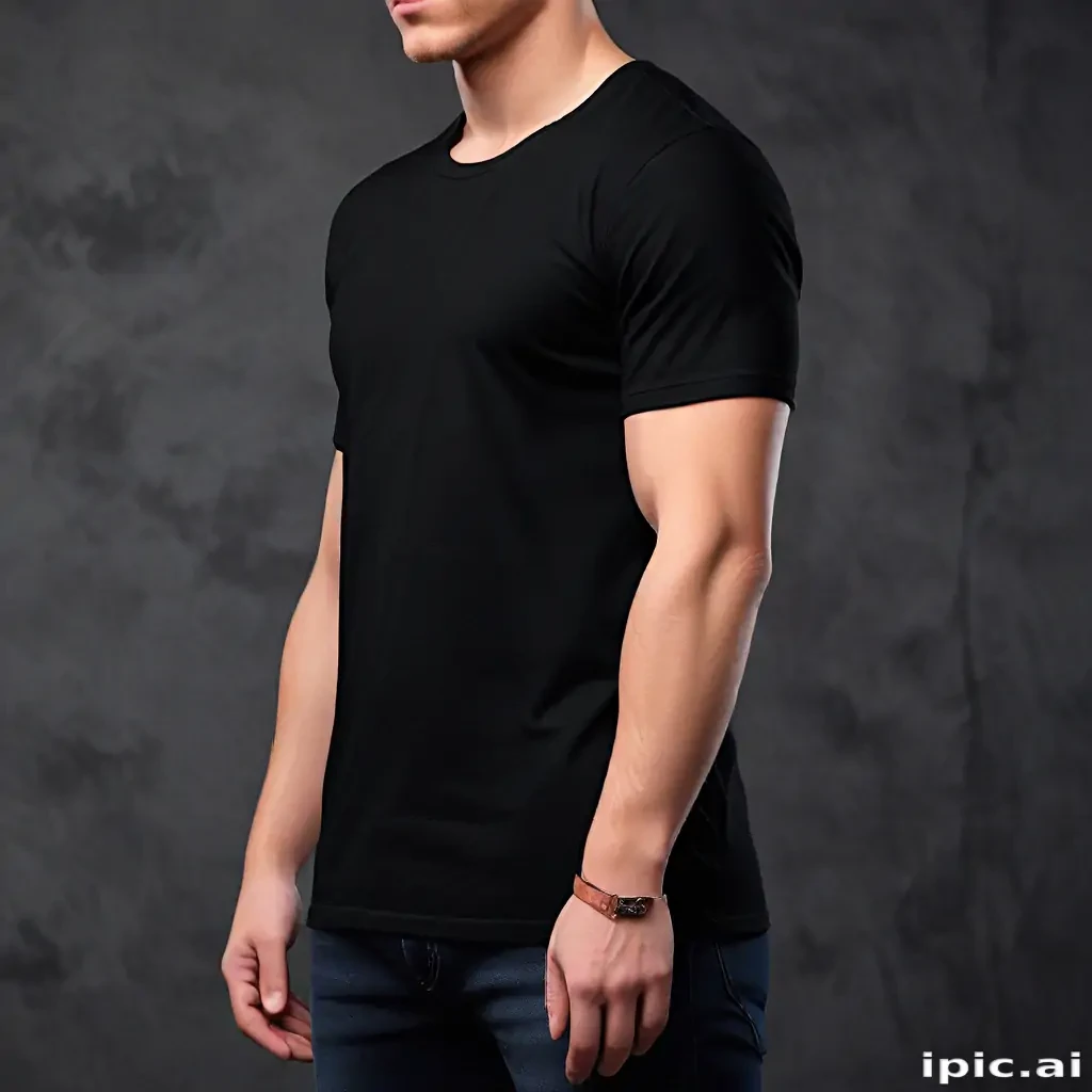 black t shirt mockup free