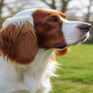 irish red and white setter