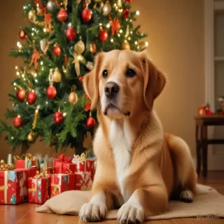 christmas wallpaper dogs