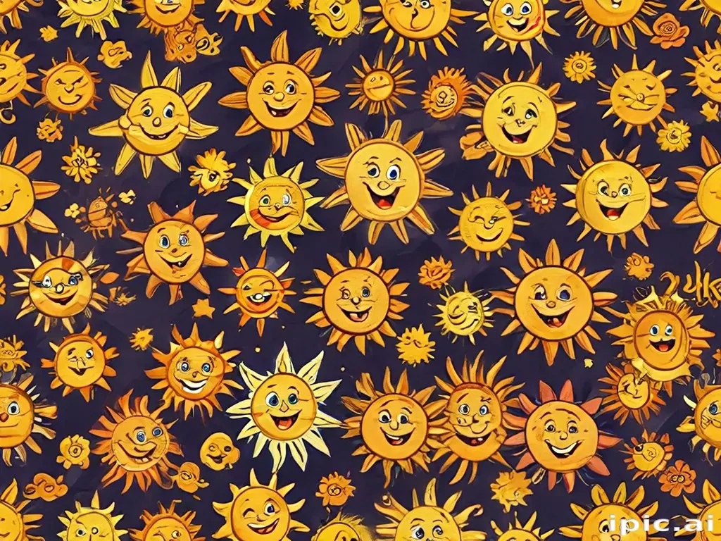 cartoon suns