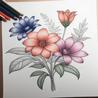 flowers to draw in color