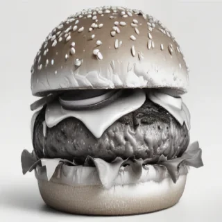 burger clipart black and white
