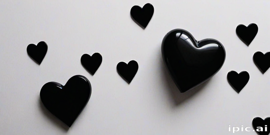 aesthetic black heart wallpaper