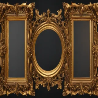 gold frame transparent background