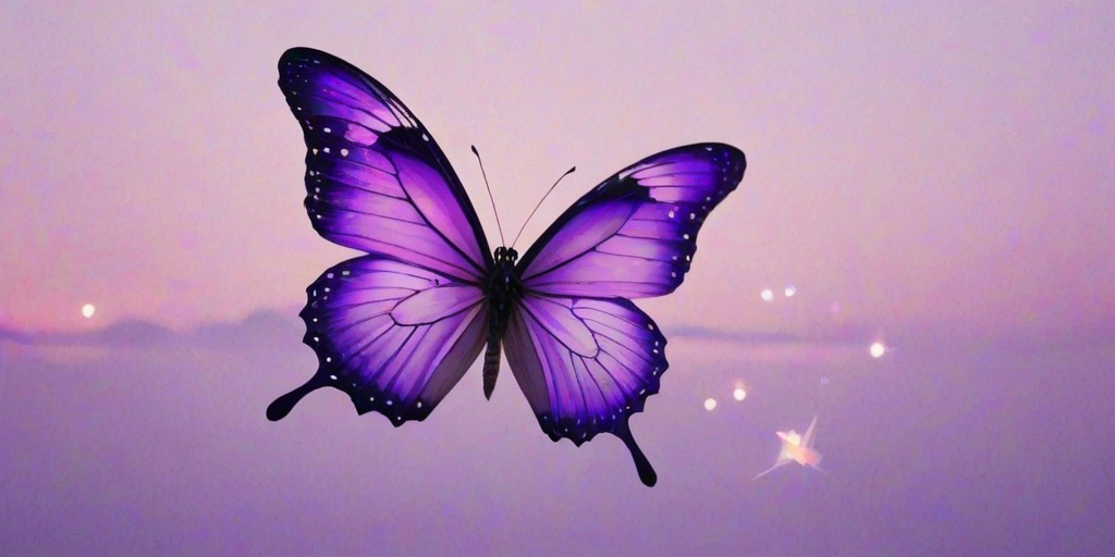 aesthetic purple butterfly