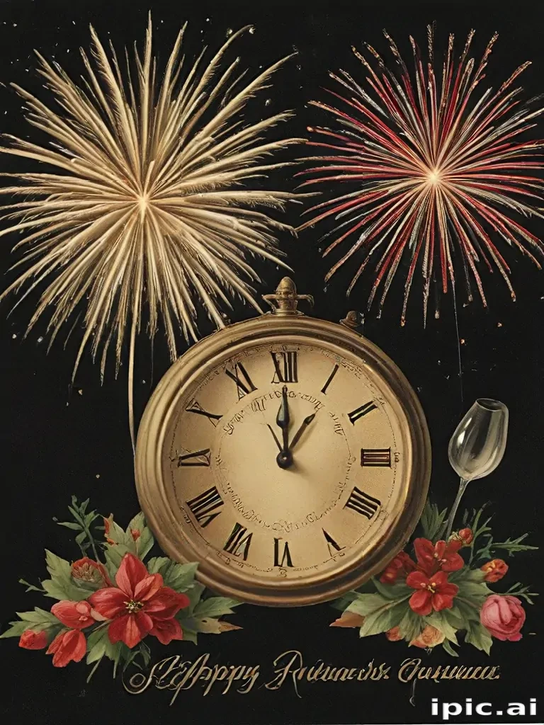vintage new years images