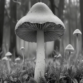mushroom clip art black and white