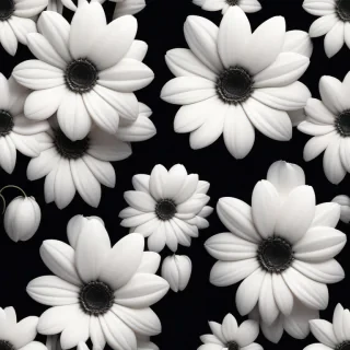flower background black and white