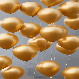 golden balloons