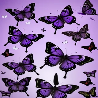 purple butterflies