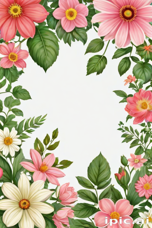 free flower border clipart