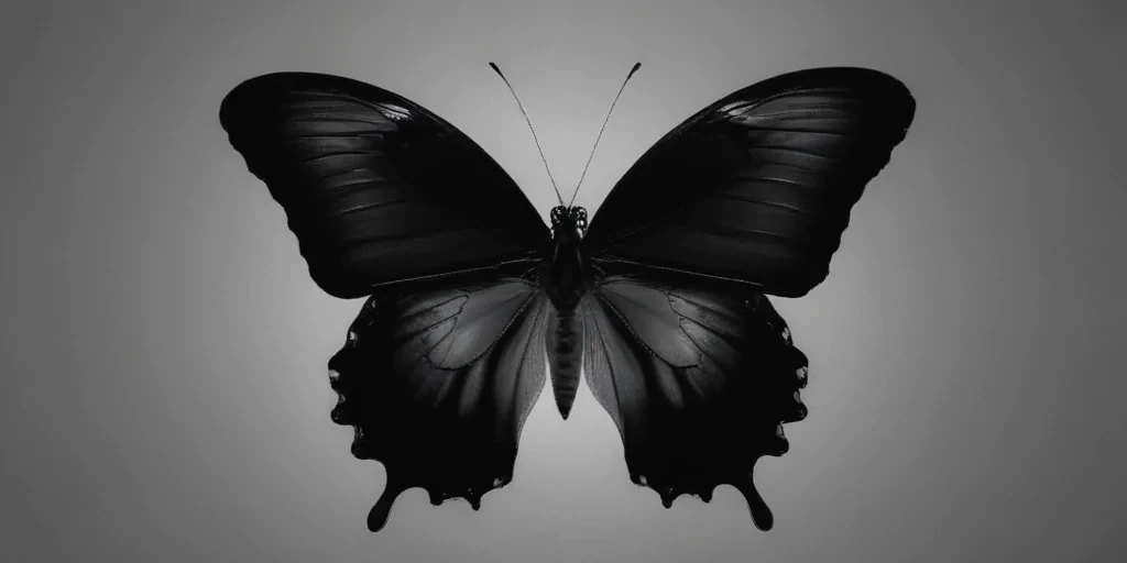 black butterfly outline