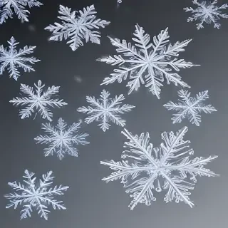 transparent snowflakes