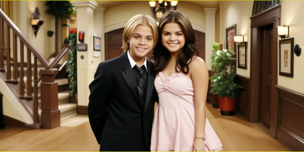 Selena Gomez In Hotel Zack Und Cody Two Young Women Smiling Together in a Brightly Lit Room Setting