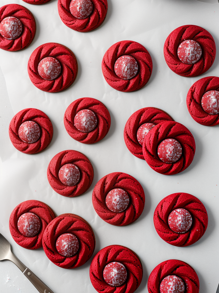 red velvet cookies made with cake mix