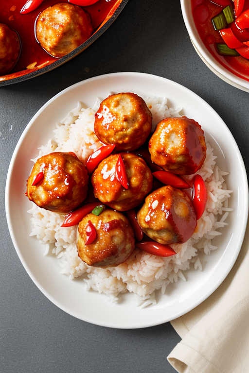 sweet and sour chicken meatballs