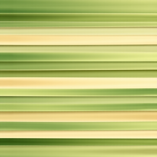 Generate an abstract image of horizontal stripes in varying shades of green and beige with smooth gradients, using a DSLR camera with a 50mm f/1.8 lens, f-stop at f/8, ISO 100, and a shutter speed of 1/125 sec, with a shallow depth of field to enhance color richness and sharpness.