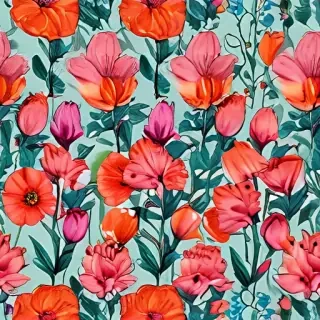 flower drawing with color
