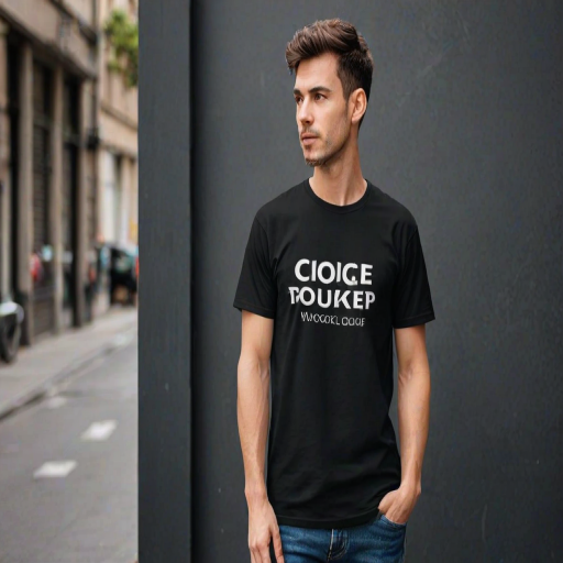 black tee shirt mockup