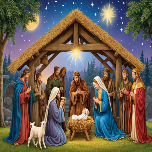 free christmas nativity scene