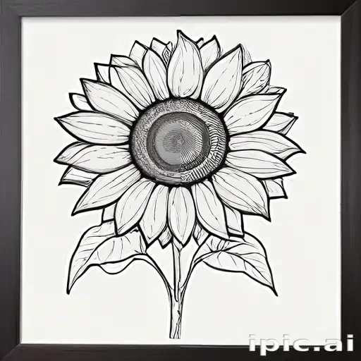 sunflower outline
