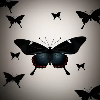 wallpaper black butterfly