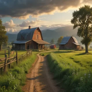 background of a farm