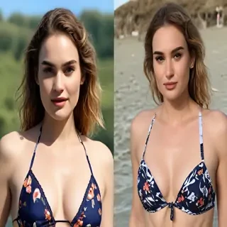 lily james bikini pics