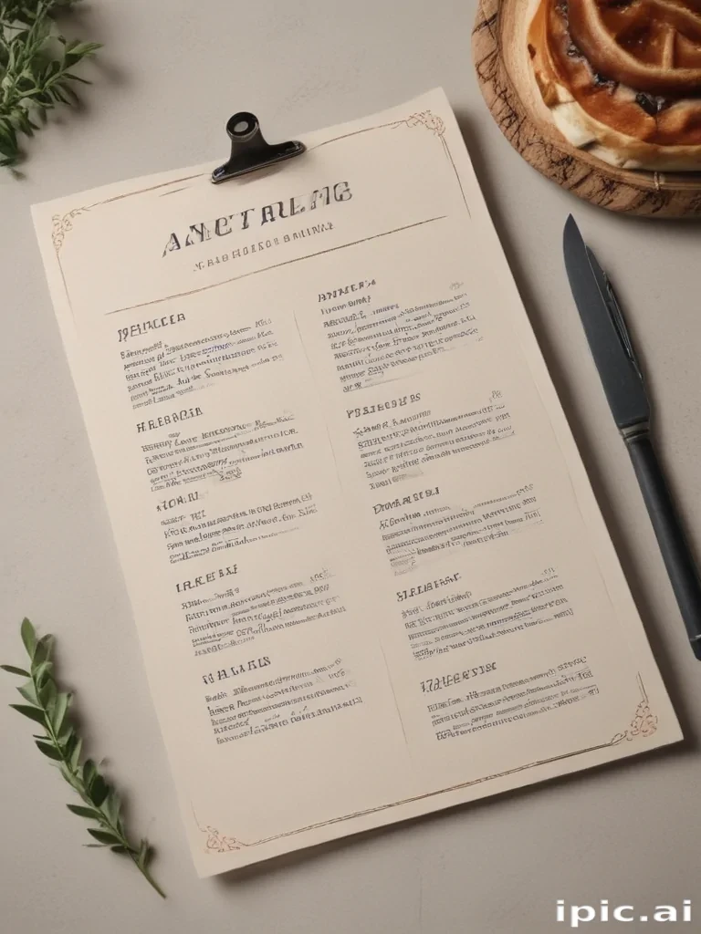 menu mockup free