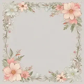 transparent floral border